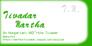 tivadar martha business card